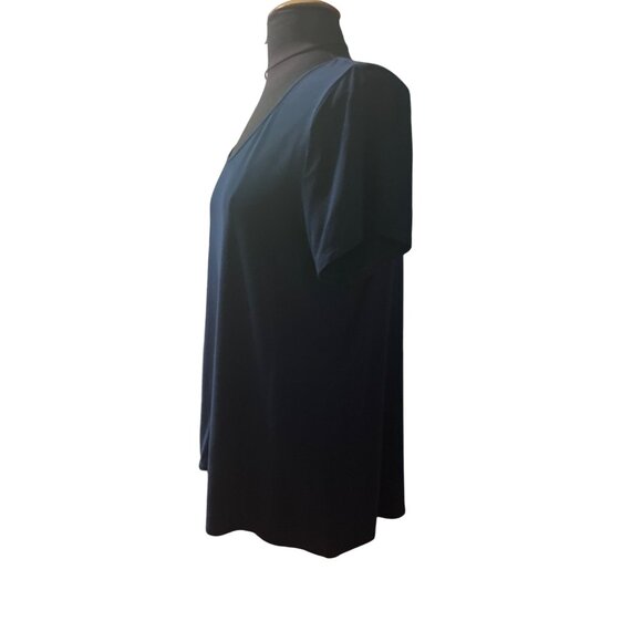 Soma Womens Navy Blue Short Sleeve Casual Everyday Minimalist Top, Size Large - Picture 2 of 7